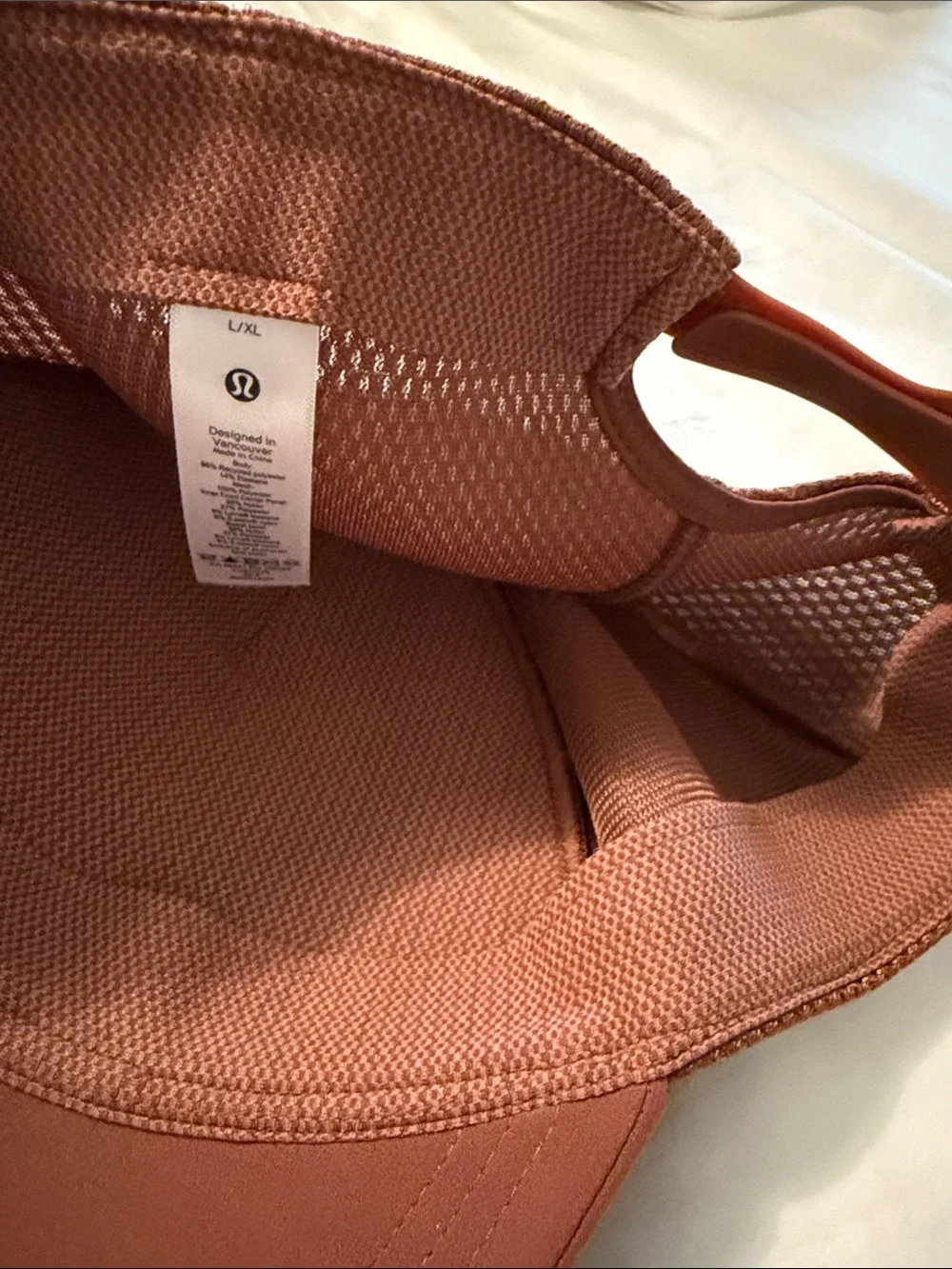 lululemon athletica Men’s Rust Brown Mesh Trucker Hat with Gold Logo